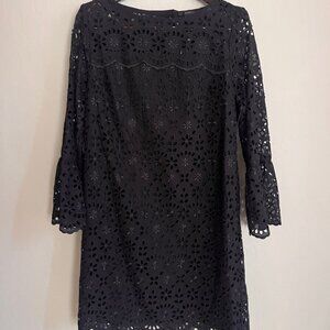 J. Crew Dress  LBD Eyelet Shift